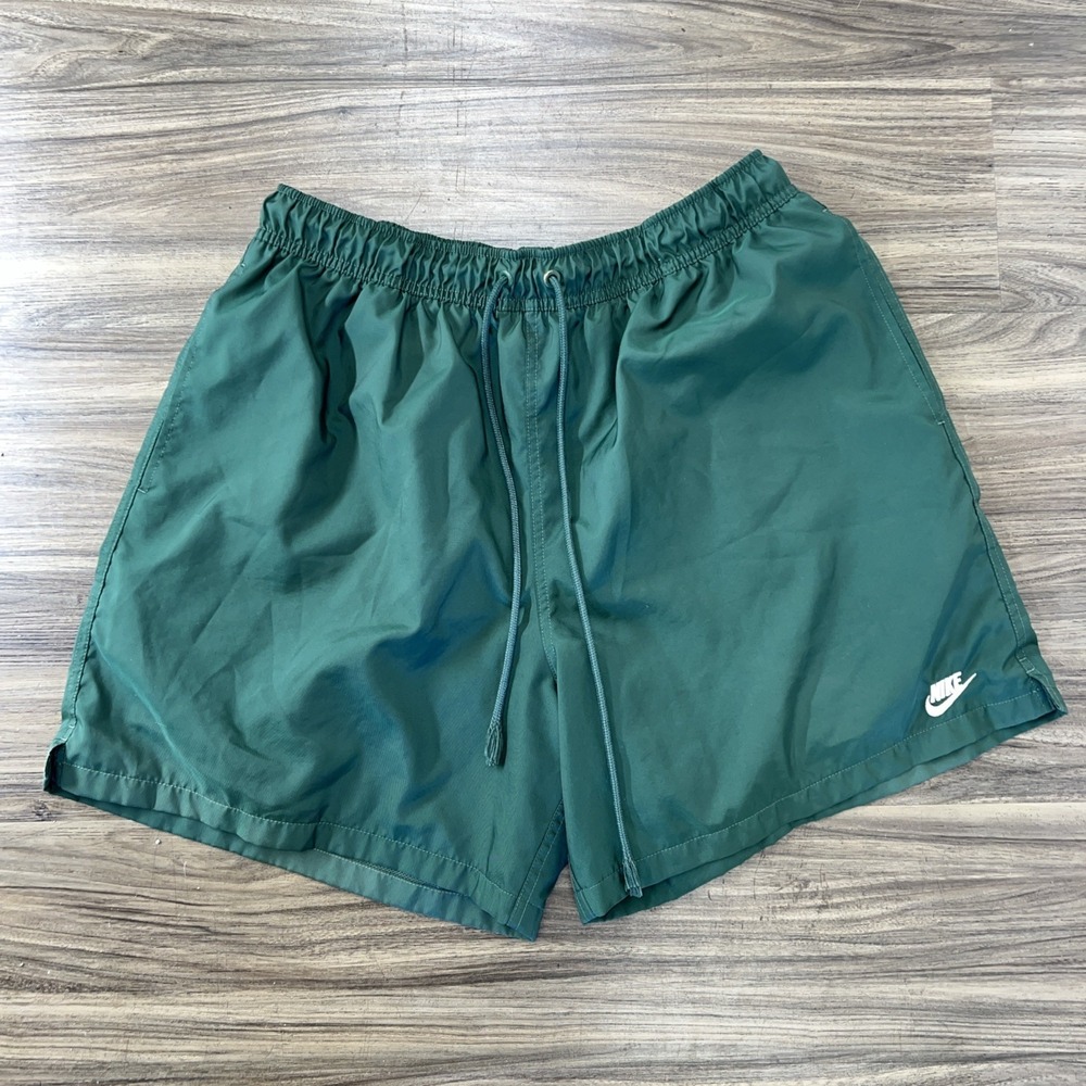 Nike Club Flow Woven Shorts Men's XL Mesh Lined Drawstring Pockets Green